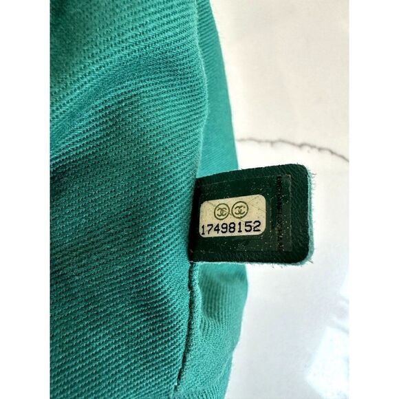 Chanel Calfskin Perforated Up in the Air North South Tote in Teal - Picture 13 of 13